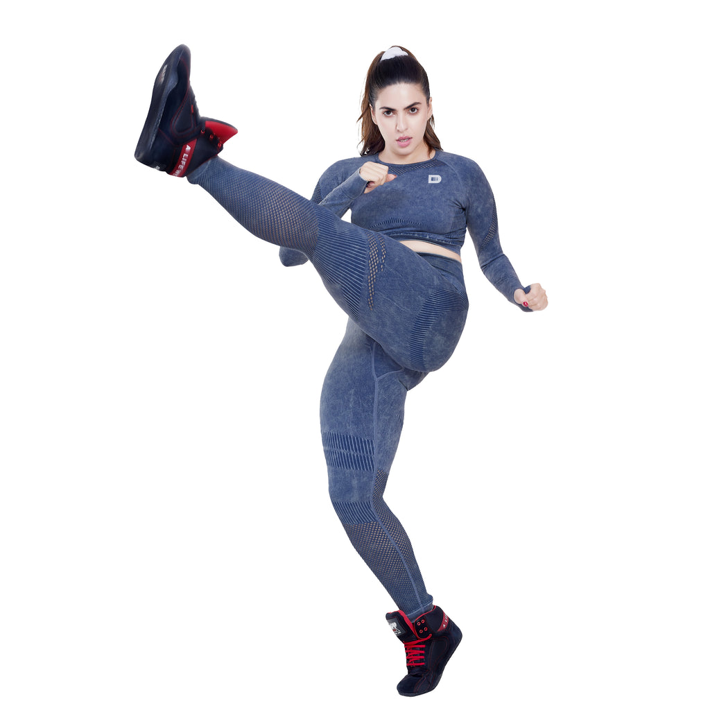 Stonewash Leggings Blue