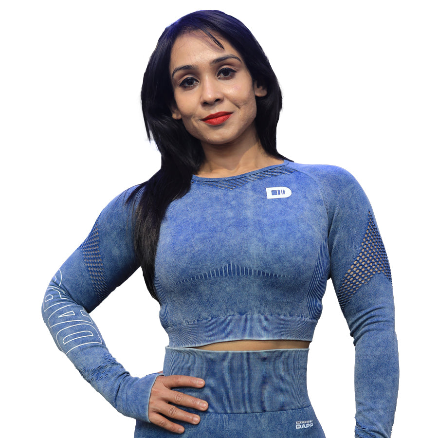 Stonewash Top Blue