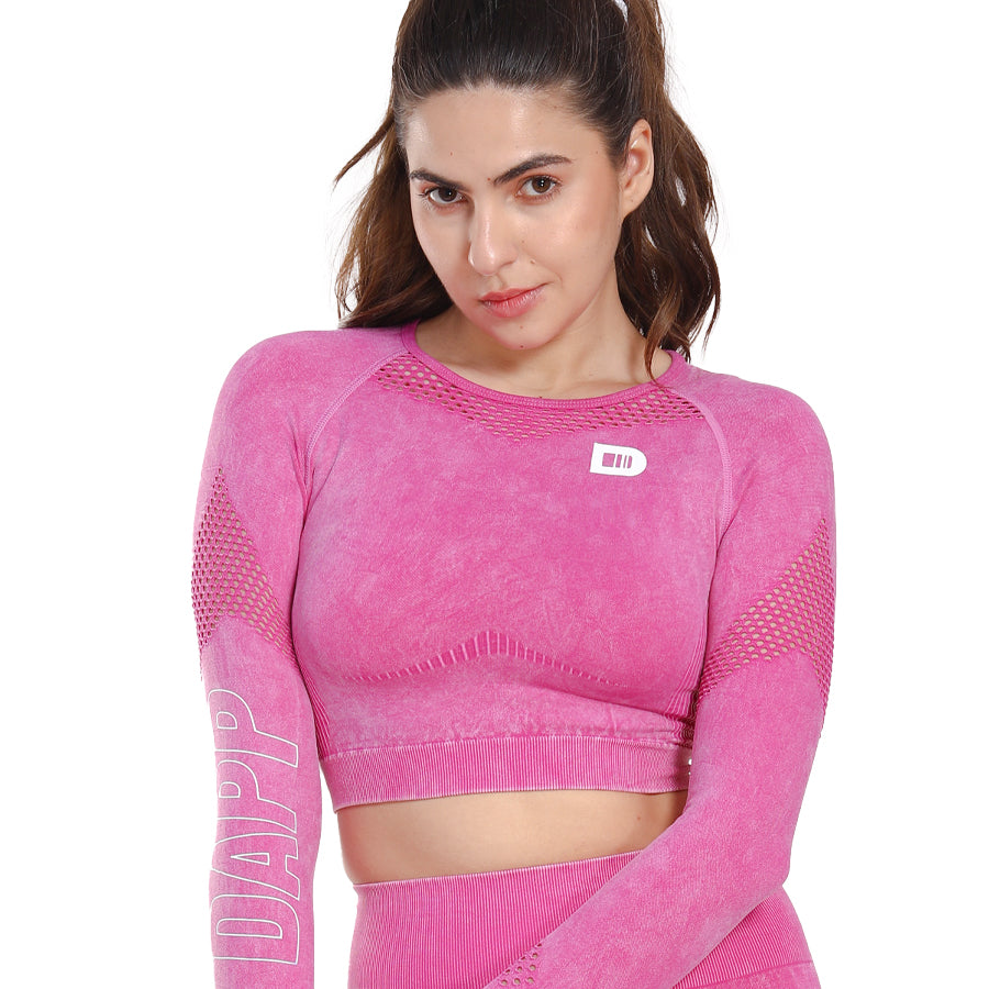 Stonewash Top Pink