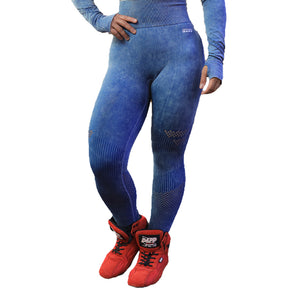 Stonewash Leggings Blue