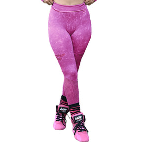 Stonewash Leggings Pink