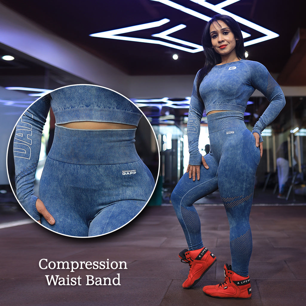 Stonewash Leggings Blue
