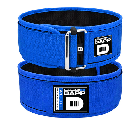 DAPP Weightlifting Belt – Heavy Duty Velcro Support | For Gym Squat, Deadlift, Workout - Blue