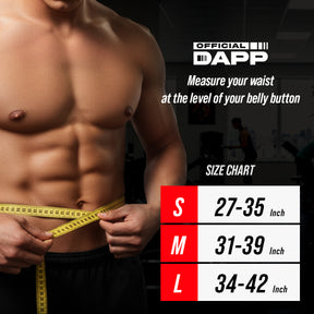 DAPP Weightlifting Belt – Heavy Duty Velcro Support | For Gym, Fitness