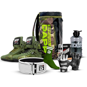 DAPP ActiveKit Camo Edition – Weightlifting Shoes, Belt, Gloves, Bag, Socks, Foam Cleaner kit, Shaker
