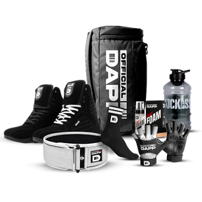 DAPP Weightlifting Luxe Edition Black, Belt, Gloves, Bag, Socks, Foam shoe Cleaner, Gallon